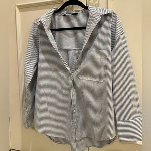 Beautiful oversized striped button up from Zara